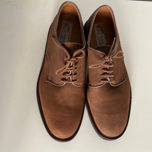 Marks & Spencer Tan Nubuck Oxfords, U.S 8.5, Never Worn Like New - Picture 1 of 7